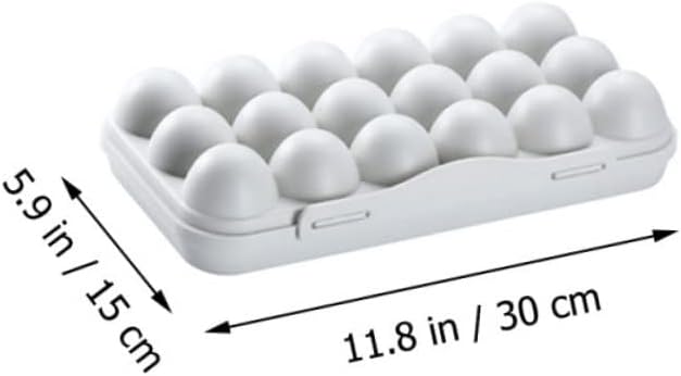 jojofuny 2pcs Egg Tray Compartments Egg Holder for Refrigerator Storage Stylish Pink and Gray Design for Kitchen Use