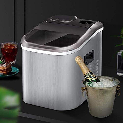 Máquina automática para hacer hielo con pantalla LCD acero inoxidable miniatura 2