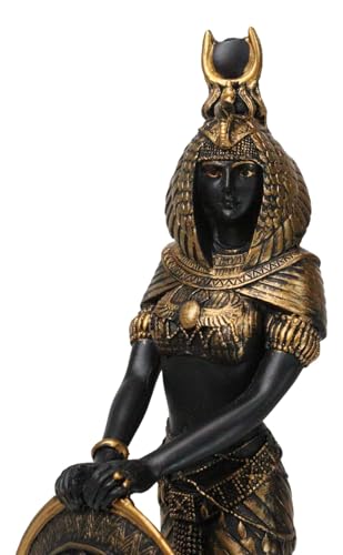 Estatua Isis negra y dorada de resina 10.5 pulg miniatura 5