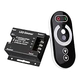UTTASU Dimmer LED Touch Controller 12-24V 18A con Telecomando RF, Tecnologia Touch capacitiva per strisce LED e pannelli monocolore, controllo della luce wireless