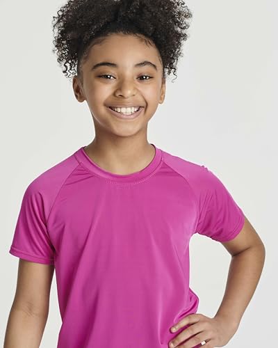 Girls' Short Sleeve UPF Rashguard Set: 5 Pack by Real Essentials4