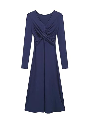 Women’s French Chic V-Neck Long Sleeve Fitted Top Evening Base