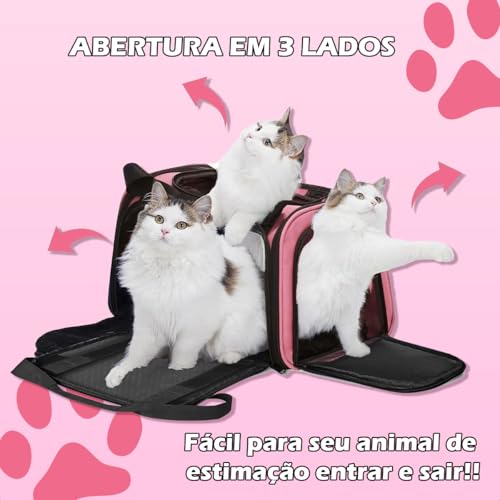 VIRTAX Bolsa De Transporte Pet Mala Para Viagem Cabine Avião Reforçada Cachorros E Gatos Bolsa de Mã