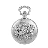 BOSHIYA Retro Flower Openwork Cover Quartz Pocket Watch with Chain Half Hunter Pocket Watches for Women with Box, for Mother’s Day