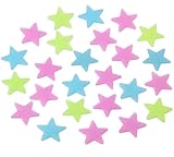 200pcs Colorful Glow in The Dark Luminous Stars Fluorescent Noctilucent Plastic Wall Stickers Murals