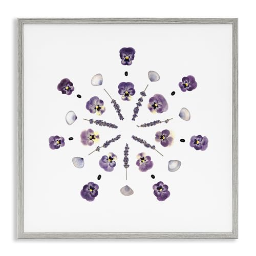 'Pansies & Lavender Symmetry'| Framed Giclee Art
