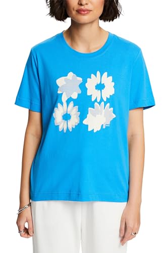 ESPRIT 014ee1k320 Camiseta, 430/Blue, S para Mujer