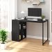 Produktbild WOLTU® Schreibtisch TSG26sz Computertisch Bürotisch Arbeitstisch PC Laptop Tisch, in Melamin, mit 4 Ablageflächen, Gestell aus Stahl, 120x60x75cm(BxTxH), Holz, Schwarz
