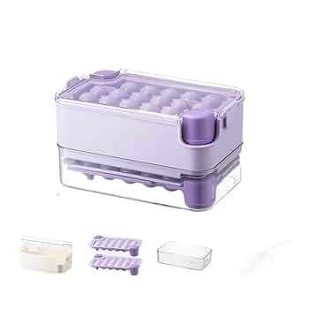 Amazon | 製氷皿 丸型 丸氷 透明 氷作る 容器 シリコン 蓋付き