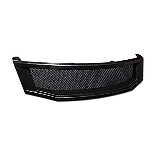 Hs Power Front Grill Mesh Guard Cover Compatible With 2008-2010 For Honda Accord 4D 4Dr | Black Aluminum Mesh Car Front Hood Bumper Grille Abs #TOP26