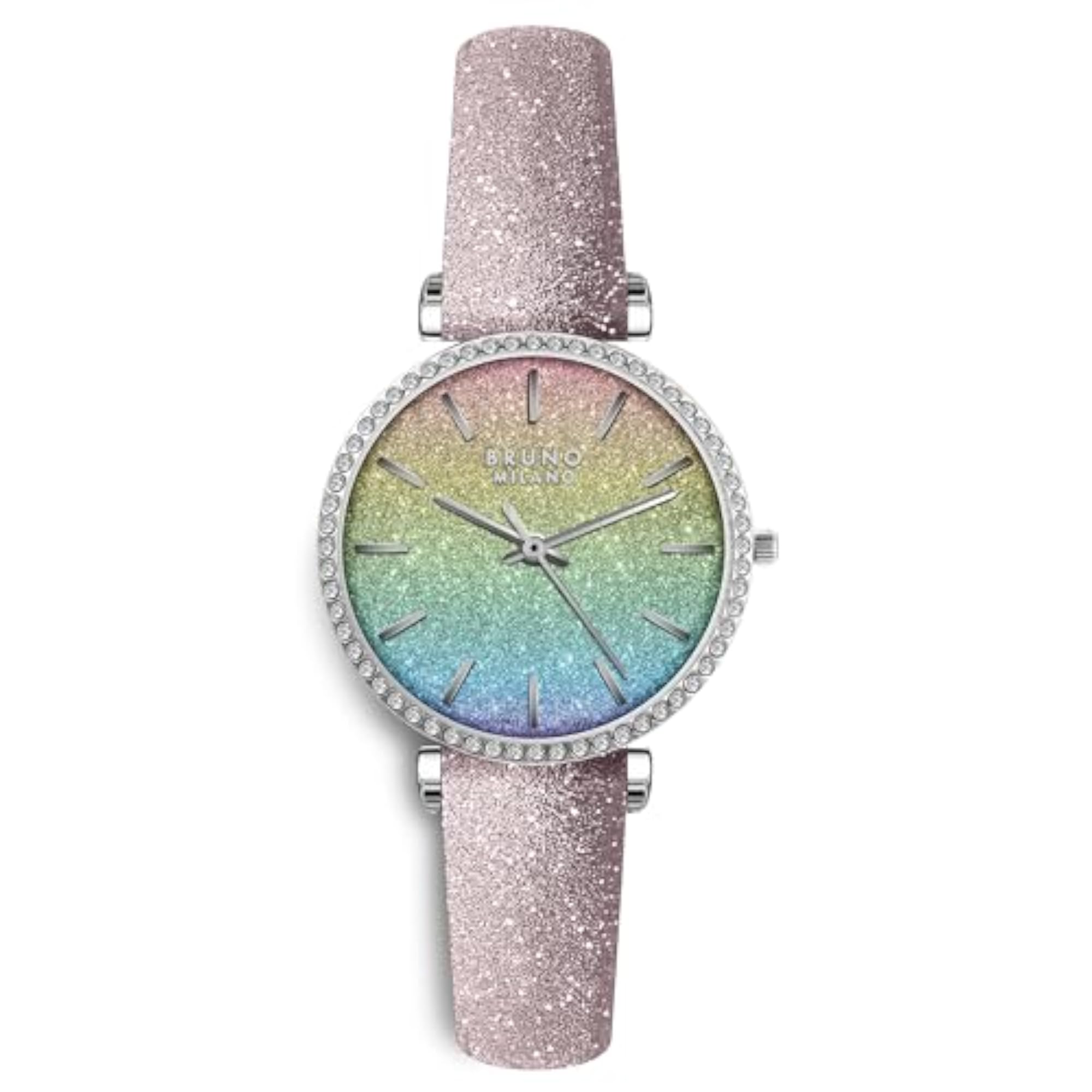 Women's Fashion Forward Diamond Studded Bezel Watch