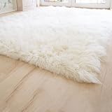 Steffensmeier Flokati 1500 Teppich Natur Kult Shaggy Teppich Hochflor Langflor neu Neuseeland 100% Schurwolle, Größe: 55x110 cm
