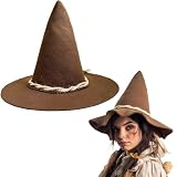 GAGIFT WORLD Scarecrow Hat, Brown Festival Costume Hat for Halloween or Theme Party, Funny Peasant or Storybook Style Accessory (Brown)