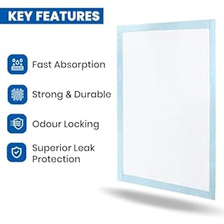 Waterproof Comfortz Incontinence Bed Pads 90 x 60cm, 30 Sheets, Disposable - 1100ml Highly Absorbent Soft Wetting Sheets, Odorless & Leak Proof Bed Pads – Suitable for Mattress, Sofa or Chair