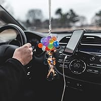 AMIORO Miroir De Voiture Mignon En Forme De Chat Oscillant - Accessoires Amusants à Suspendre - Décoration Intérieure (chat Orange