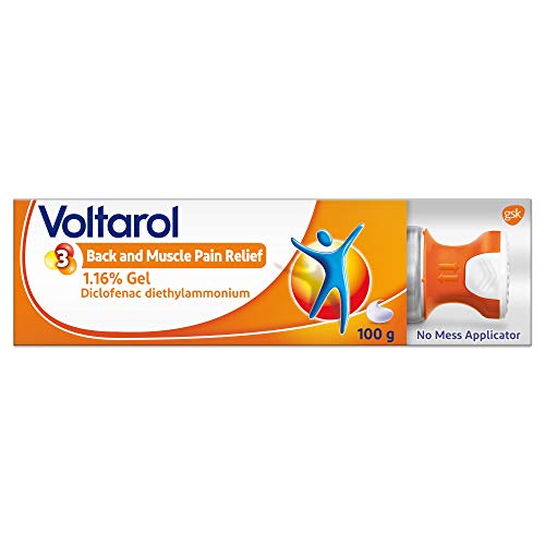 Voltarol Back and Muscle Pain Relief 1.16 Percent Gel with No Mess Applicator, 100 g