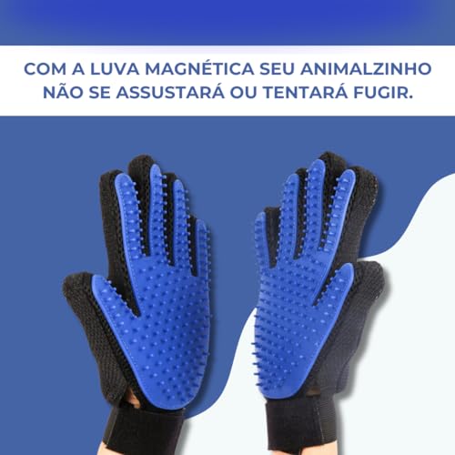 Luva Magnética para Remover Pelos de Cães e Gatos
