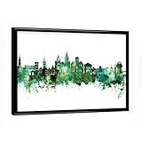 artboxONE Poster mit schwarzem Rahmen 18x13 cm Städte 
