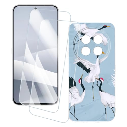 OAGELIM 2�Z�b�g �X�N���[���v���e�N�^�[ + �P�[�X Meizu Note 16 Pro 5G (6.78 �C���`) �Ƃ̌݊������� �A�[�e�B�X�e�B�b�N�J�X�^���v�����g�J�o�[�Ƌ����K���X�t�B���� �X�N���b�`�h�~ (��)