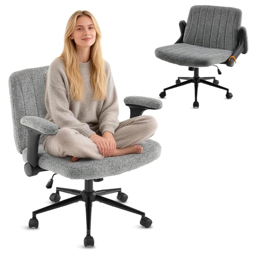 VINGLI Criss Cross Chair Adjustable Flip-Up Arms,Cross