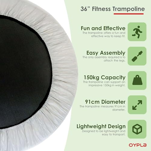 Oypla 36" Sport Mini Fitness Exercise Aerobic Bouncer Trampoline Gym - Image 3