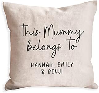 Personalised This Mummy belongs to Cushion for Mum | gift for mothers day birthday or christmas from son or daughter | presents for her women | best Mother Mam Mammy | hand drawn style font