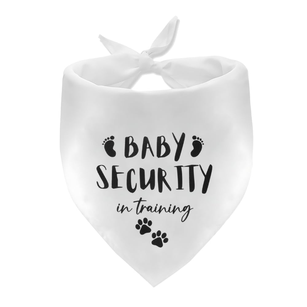 Sisadodo Dog Bandana for Pregnancy Announcement Party Baby Security in Training Printed Dog Scarf Accessories for Small Medium Dogs Baby Announcement Pet Accessories for Photo Prop Pregnancy Gifts