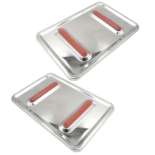 LEADSDGE Juego de 2 alfombrillas de soporte de hierro resistentes a altas temperaturas, fácil mantenimiento, placa de descanso para plancha caliente, protección de tabla de planchar, accesorios de