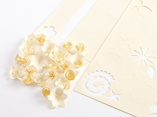 NK craft Blossom papier WHT101 fleurs blanches délicates art du papier