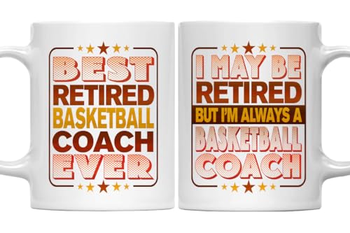 MONIZILUCKY Retired Basketball Coach Mug 11oz Ceramic White
