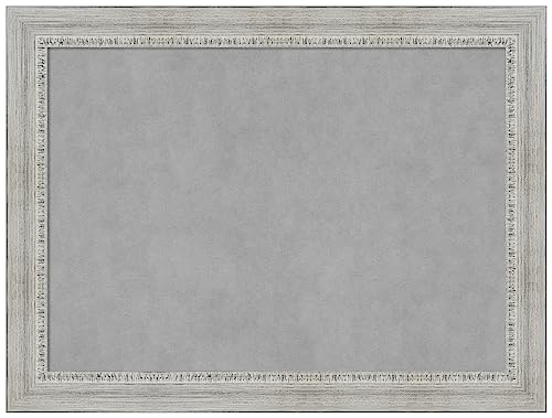 Amanti Art White Framed Magnetic Board, 32x24, Country Rustic Office Decor