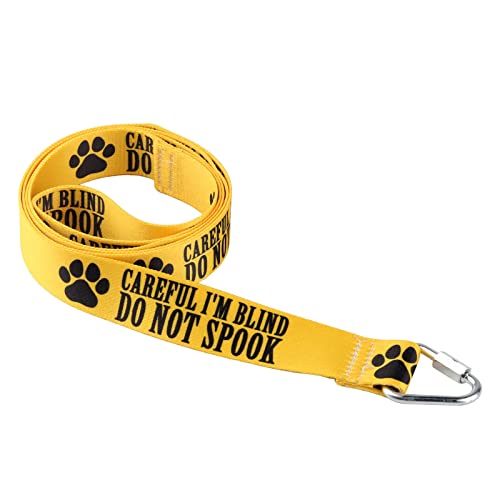 Visual Impairment Dog Leash - Careful I'm Blind, Do Not Spook - Walking Training Leash for Pet Owners (Careful I'm Blind-YE) - Image 3