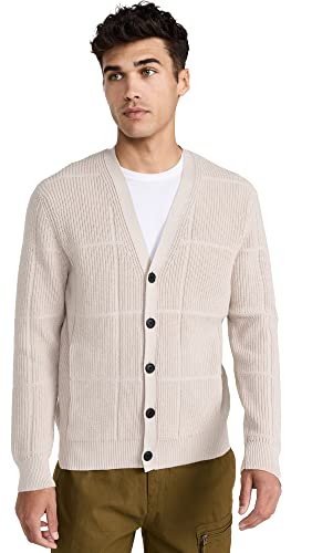 Club Monaco Men's Rib Grid Cardigan