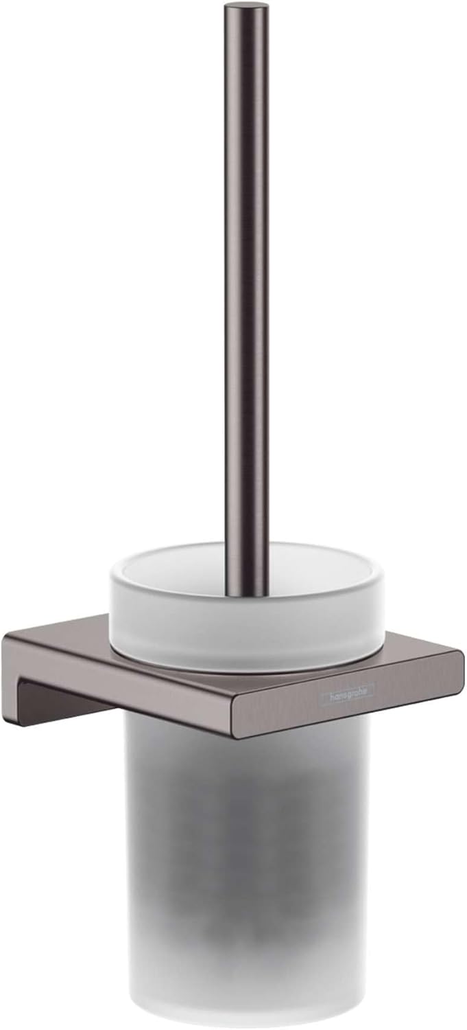 hansgrohe AddStoris Toilet Brush Holder Wall-Mounted, Brushed Black Chrome, 41752340