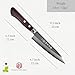 Seki Japan Japanese Seki SANBONSUGI Utility Petty Knife, 8A Stainless Steel Fruit Knife, Rose Wood Handle, 120 mm (4.7 in)
