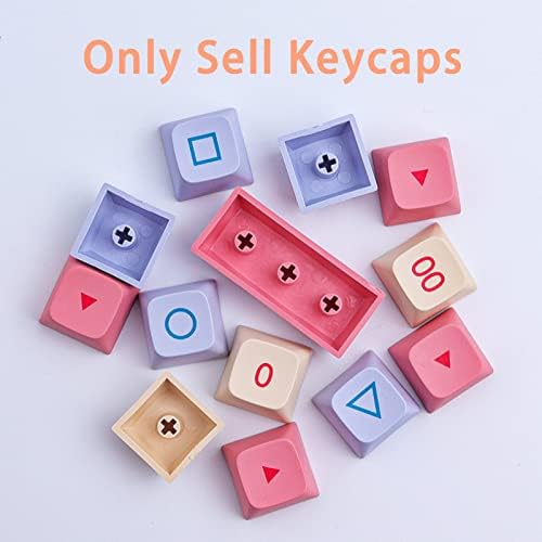 JakeTsai PBT Keycaps XDA Profile 132 Keys Set Dye Sublimation Keycaps Marshmallow Theme Keycap ANSI Layout Compatible MX Switches Mechanical Keyboard
