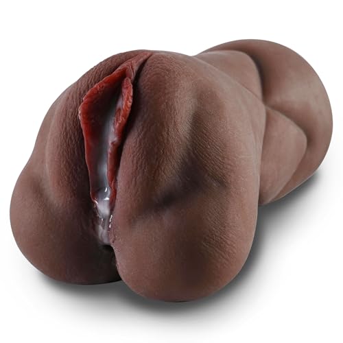 Milf Style Realistic Pocket Pussies Male Masturbator, Male Penis Stroker with 3D Realistic Textured Pocket Pussy and Tight Anus, Portable Anal Sex Doll Pussy Ass for Men, Male Blowjob Stroker Sex Toys