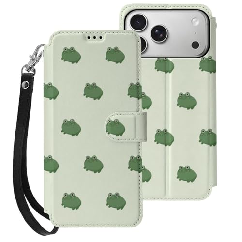 iphone 17用 ケース 蛙 カエル柄 手帳型 と互換性のある カード収納 いphone17用 カバー 手帳型 Puレザー 横置きスタンド機能 折りたたみ スマホケース スタンド付き アイフォン 17用 ケース 内蔵マグネット 開閉式 財布型 軽量 薄