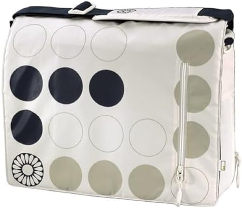 Besace pour ordinateur portable 15,4" Aha en nylon blanc à motifs graphiques