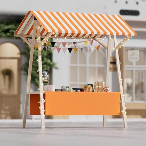 Carrito de vendedor portátil plegable para mercados y eventos 2