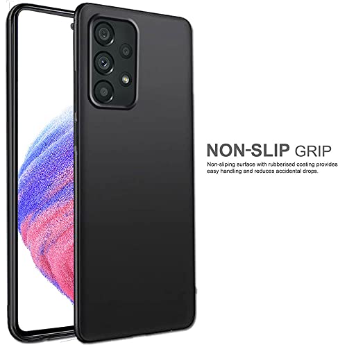 Image of TheGiftKart Back Cover Case for Samsung Galaxy A53 5G Back Cover Case | Soft Silicon Rubberised Matte Cover | Protective Sleek Profile | Camera Protection Bump Back Case for Samsung A53 5G (Black)