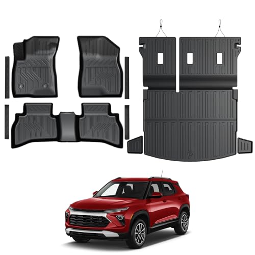 GALVAGNITE Floor Mats for Chevy Trailblazer AWD 2021-2026 All Weather Floor Mats Trunk Cargo Liner with Backrest Protectors and Door Sill Guards Accessories Full Coverage Set