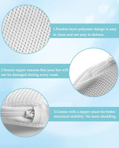 GIFANEO 2 Paare Washer für Baseballkappen,Cap Waschmaschinen Form, Cap Washer für Baseballmützen, Zusammenklappbares Kappen Waschgestell für Baseballkappen Cap