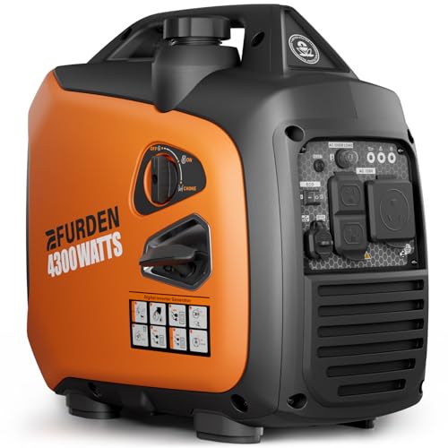 EFURDEN 4300 Watts Portable Inverter Generator, Gas Generator for Outdoor