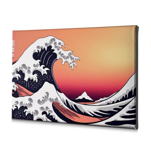 Toile décoration murale vague et montagne pour salon moderne 40x60 cm