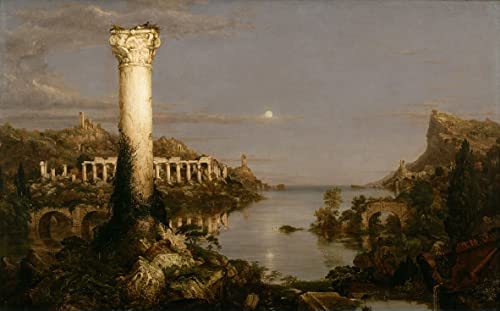 Art tableau le cours de la désolation de l'empire par Cole pour salon élégant en toile 60x90cm