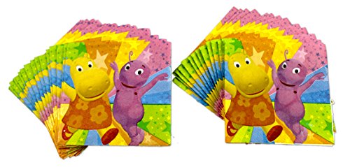 Nick Jr Backyardigans Birthday Party Set Dessert Napkins for 16 (32 Napkins)