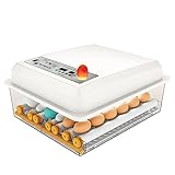 ★ [Volteador automático de huevos] La incubadora puede girar automáticamente los huevos una vez cada 90 minutos cuando funciona sin operación manual, no daña los huevos y mejora la tasa de éxito de eclosión.