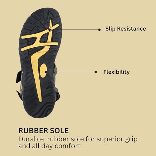 Image of FUEL Punch-01 Comfortable & Breathable Casual Men Sandals with Anti-Skid Rubber Sole for Walking, Running & Outdoors