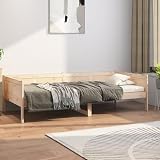 Fecpoo WGYHOME - Sofá cama de 80 x 200 cm de pino macizo - Sofá cama rústico para habitación de invitados, sala de estar o dormitorio